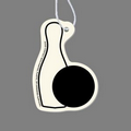 Paper Air Freshener Tag W/ Tab - Bowling Pin & Ball